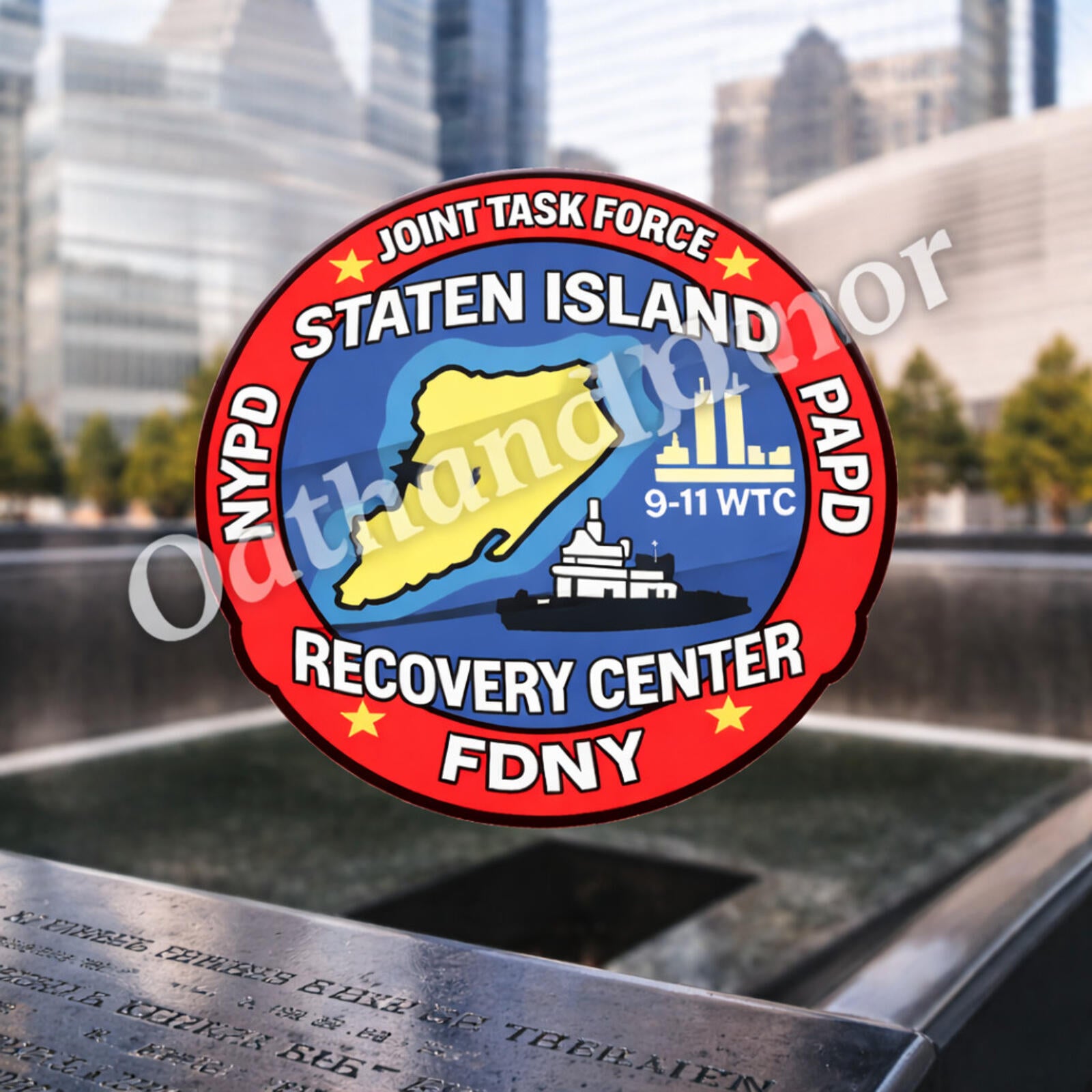9/11 Joint Task Force Recovery Center Decal – Outside Glass – product image
