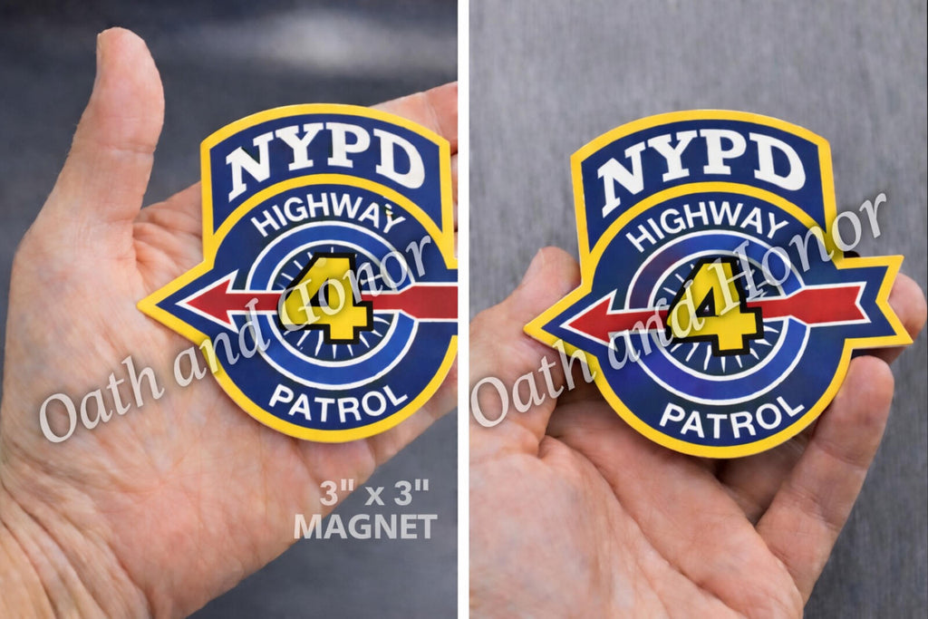 NYPD Highway Patrol 4 Midtown Manhattan Tribute Magnet – 3 in – product image