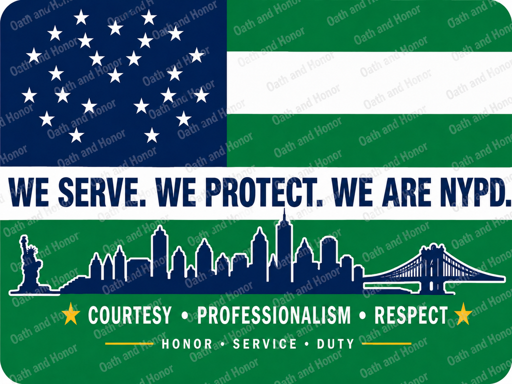 NYPD Flag Decal – Police Support Decal or Magnet – 3x2, 4x3, or 5x4