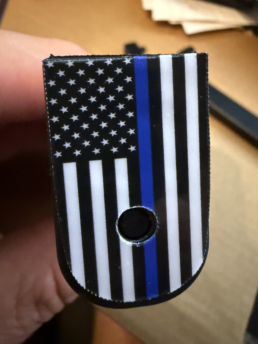 Glock 42 .380 Thin Blue Line Magazine Shoe Decals – 6 Pack