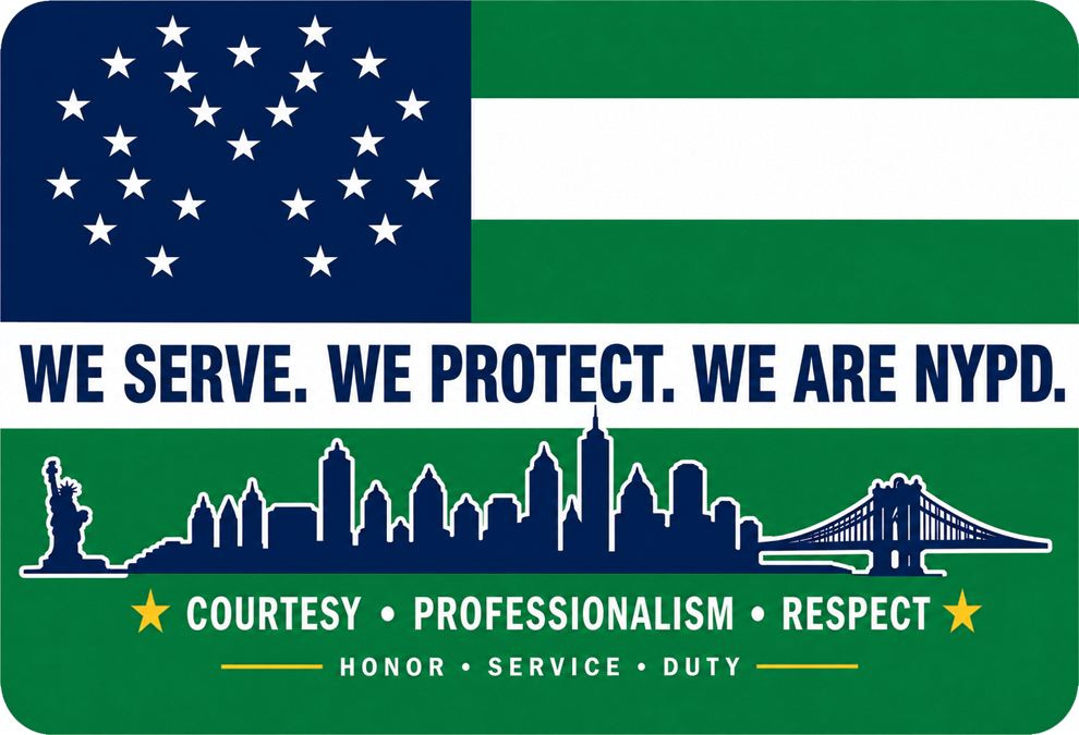 NYPD Flag Decal – Police Support Decal or Magnet – 3x2, 4x3, or 5x4