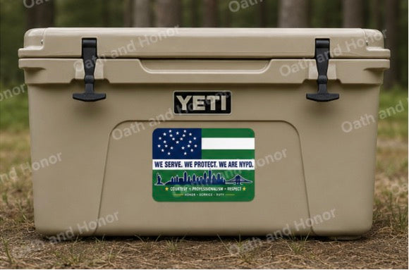 NYPD Flag Decal – Police Support Decal or Magnet – 3x2, 4x3, or 5x4