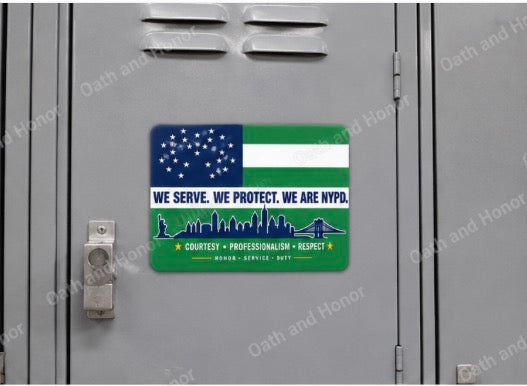 NYPD Flag Decal – Police Support Decal or Magnet – 3x2, 4x3, or 5x4