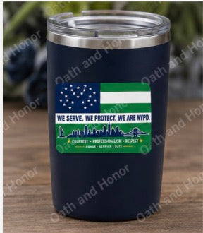 NYPD Flag Decal – Police Support Decal or Magnet – 3x2, 4x3, or 5x4
