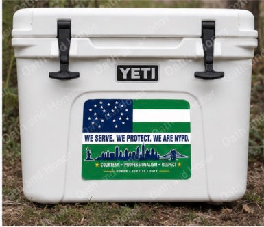 NYPD Flag Decal – Police Support Decal or Magnet – 3x2, 4x3, or 5x4