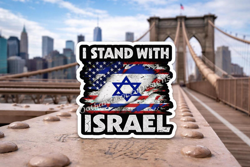 Stand With Israel Offset Decal – American & Israeli Flags – view 6