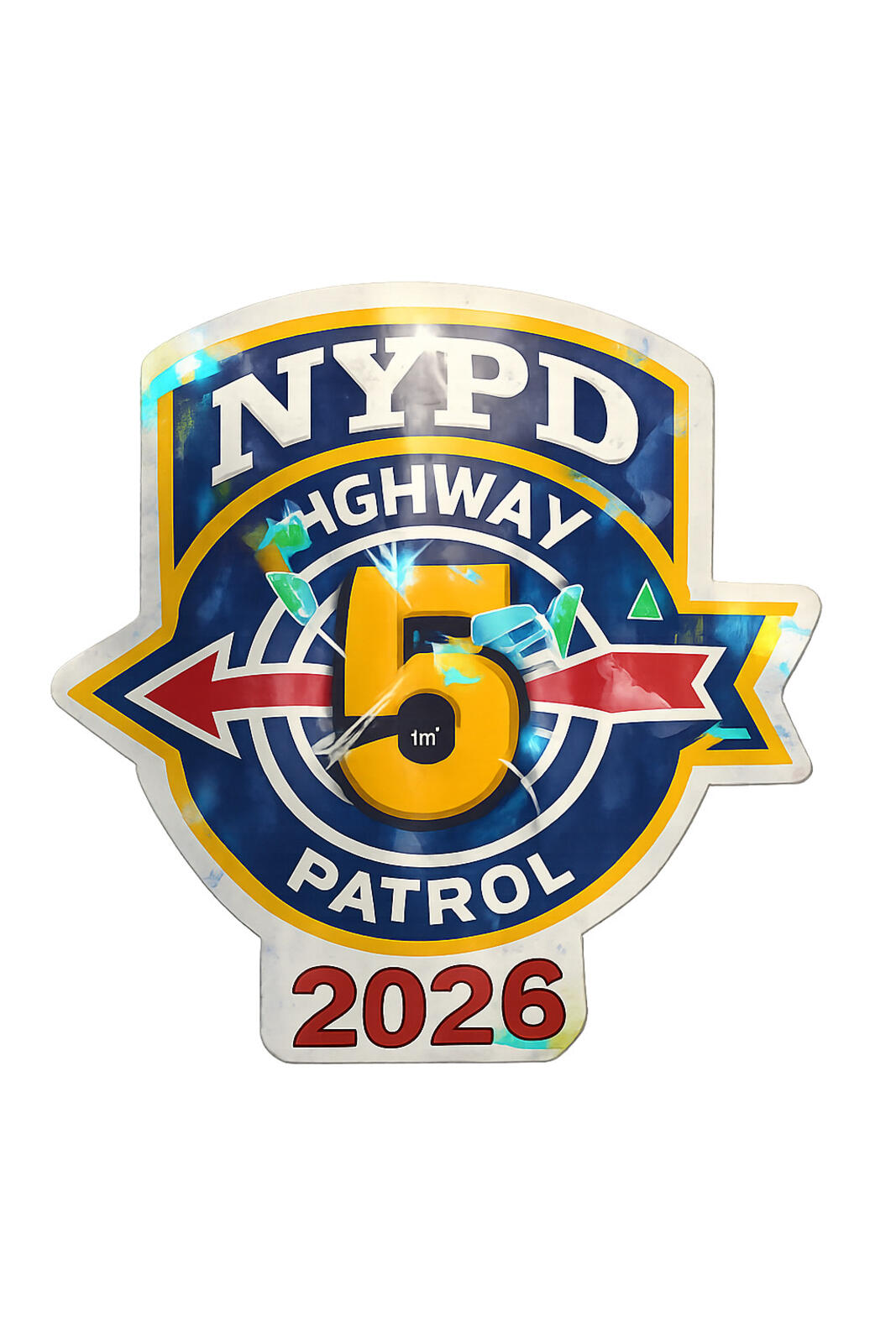 NYPD Highway Patrol 5 Holographic Decal – 2026 – 3.25 in – product image