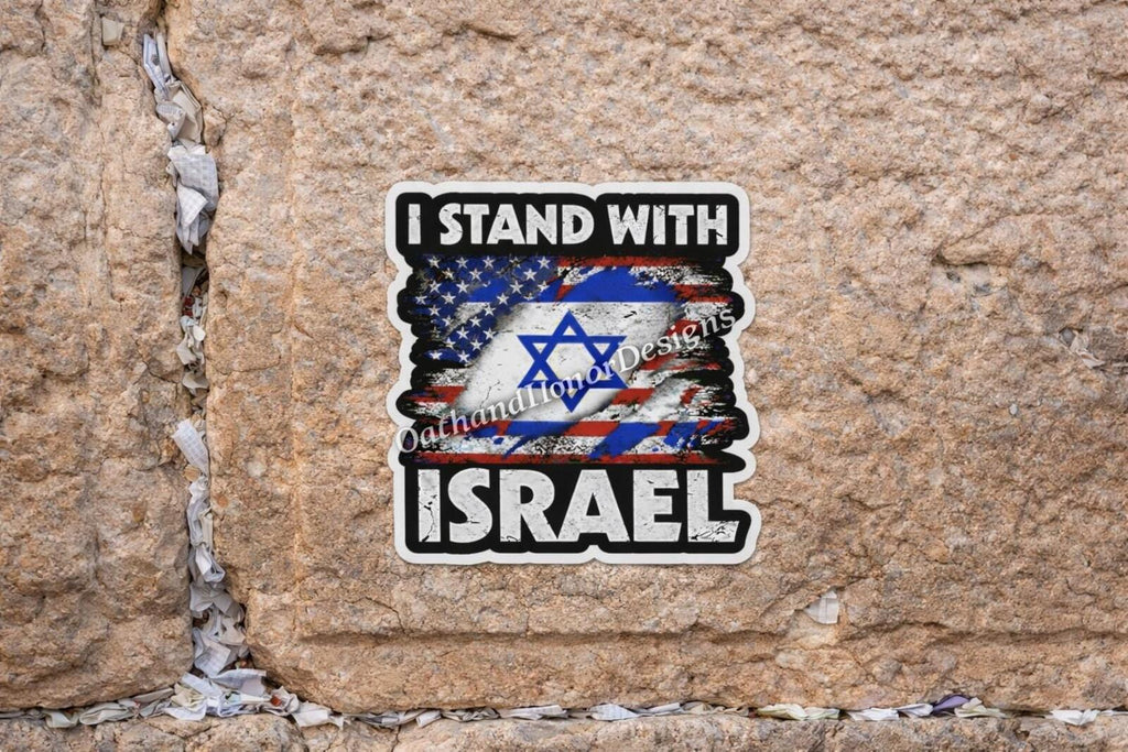 Stand With Israel Offset Decal – American & Israeli Flags – view 5