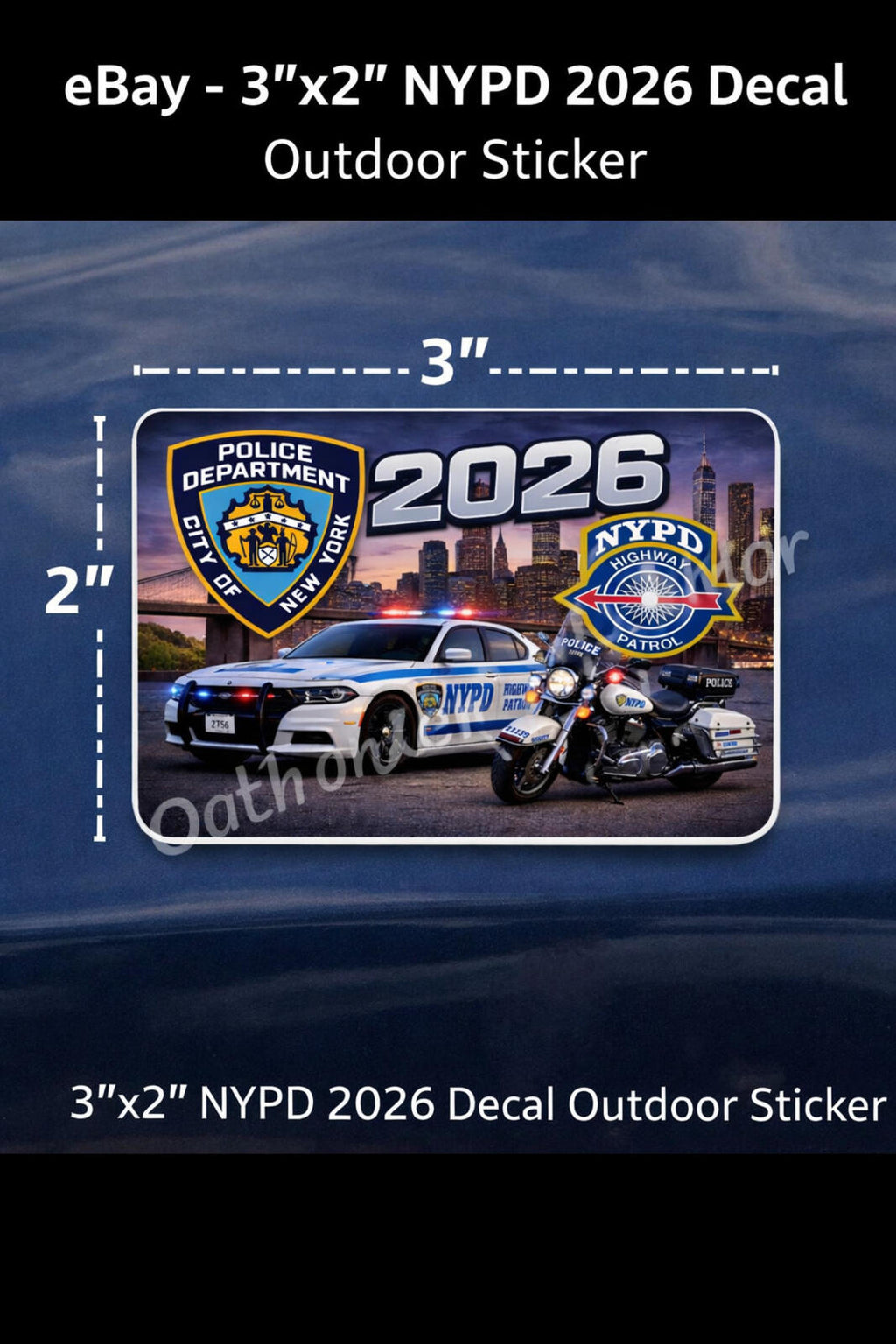 NYPD Highway Patrol Magnet – 2026 – 3 x 2 in – view 2